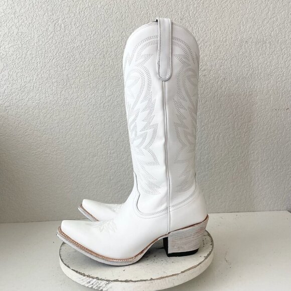 Lane MEGAN MORONEY Cowboy Boots Smokeshow Womens 10 White Western Cowgirl Tall - Picture 6 of 14